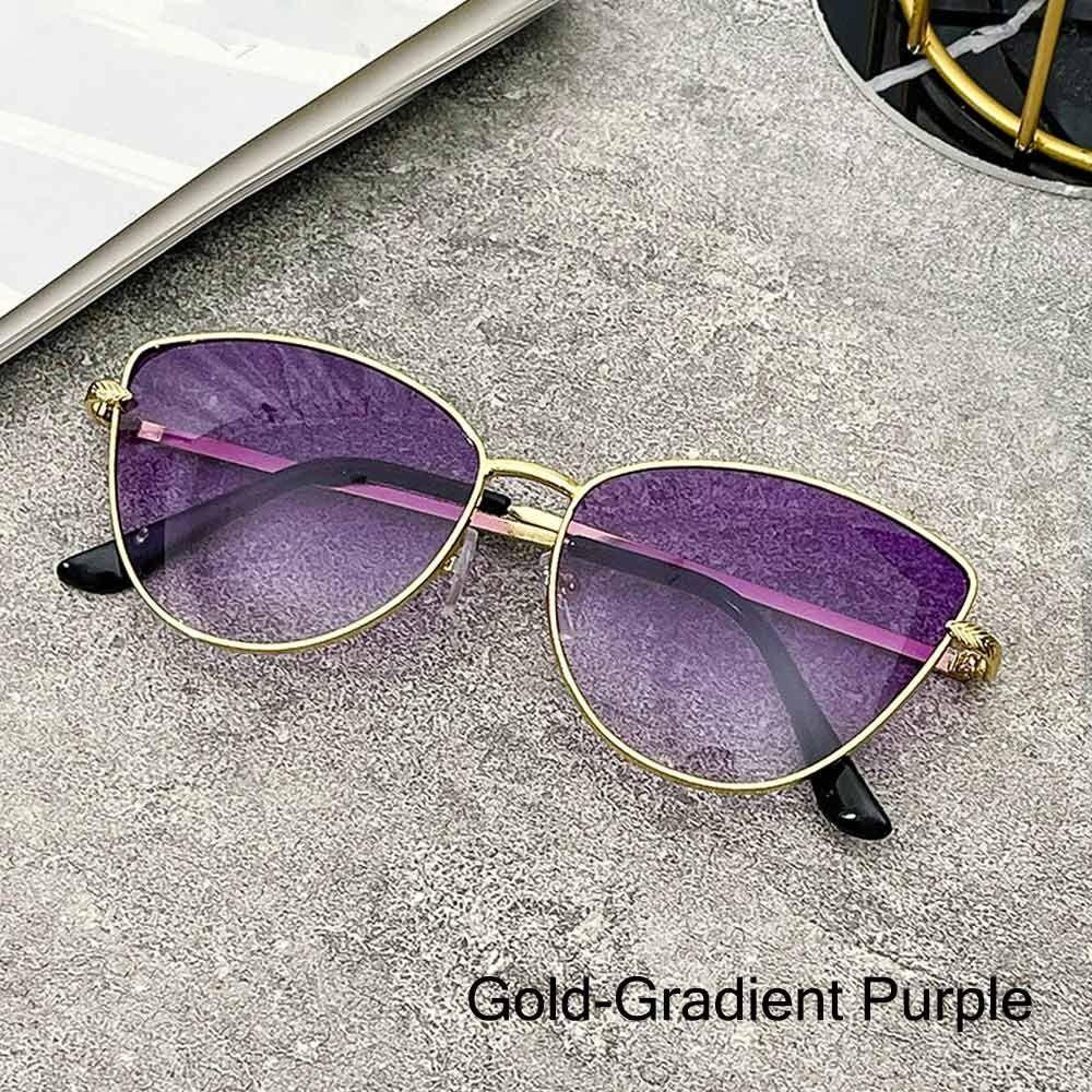 Square Frame Cat Eye Sunglasses Uv400 Protection Ocean Lenses Sun Glasses Beach Travel Streetwear Metal Frame Sun Glasses