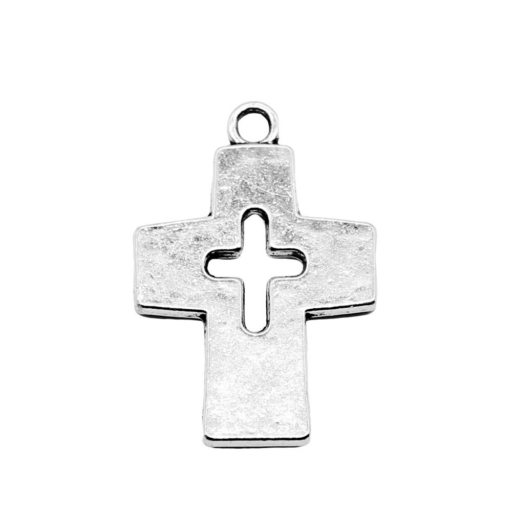 Vintage Cross Charms Multi Color Alloy Pendants For Religious Christian Jewelry