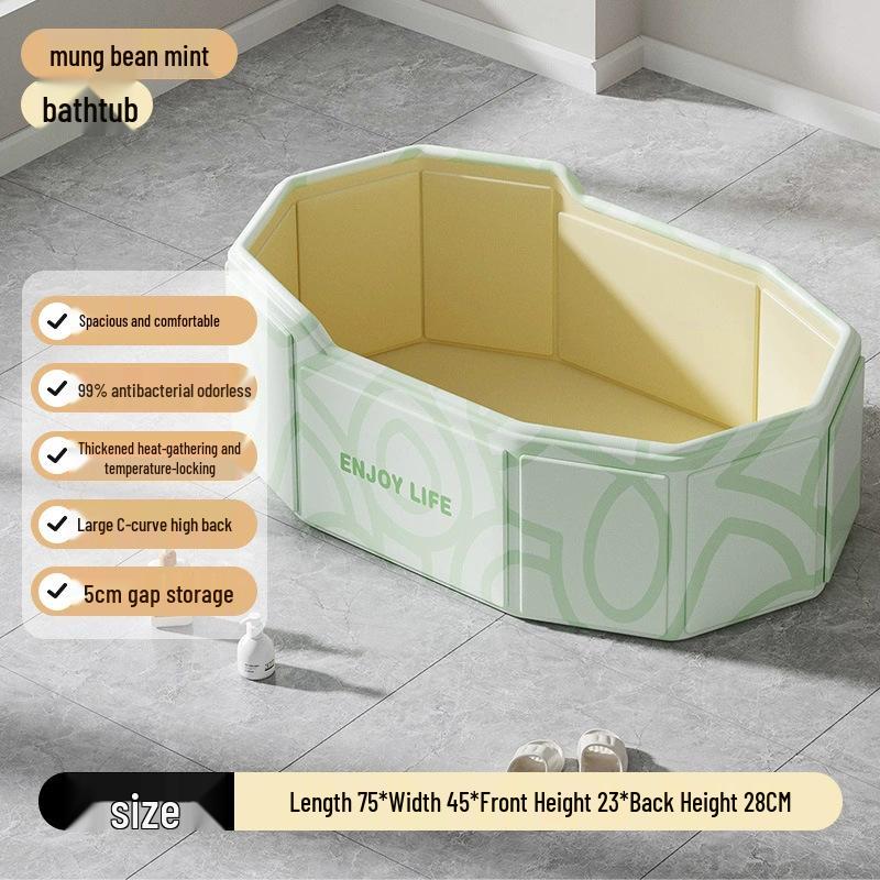 Environmentally Friendly Portable Baby Bath Tub: Indoor, Foldable, Insulated & Spacious for Sitting or Lying Down.
