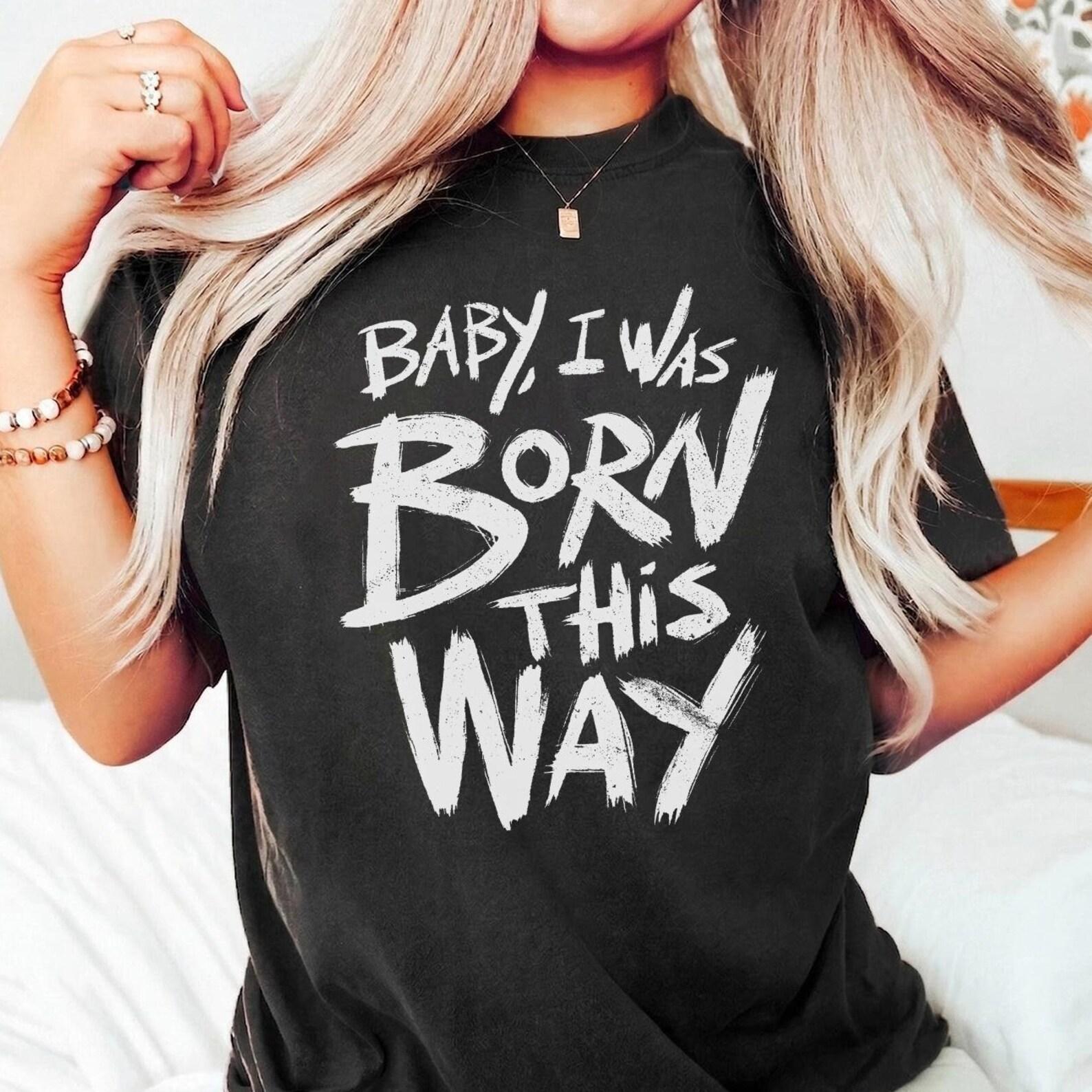 Born This Way Shirt, Bold Brush Typography, Self Love Statement Top, Comfort Colors Tee 4XL