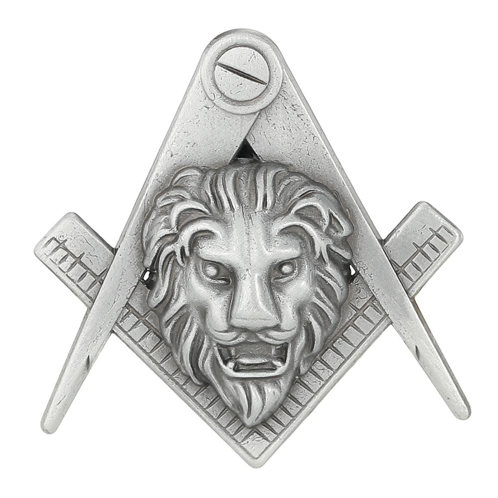 3 Styles Vintage Masonic Emblem Sword Shaped Brooches Sun Lion Head Design Freemason Emblem Pins Mason Badge