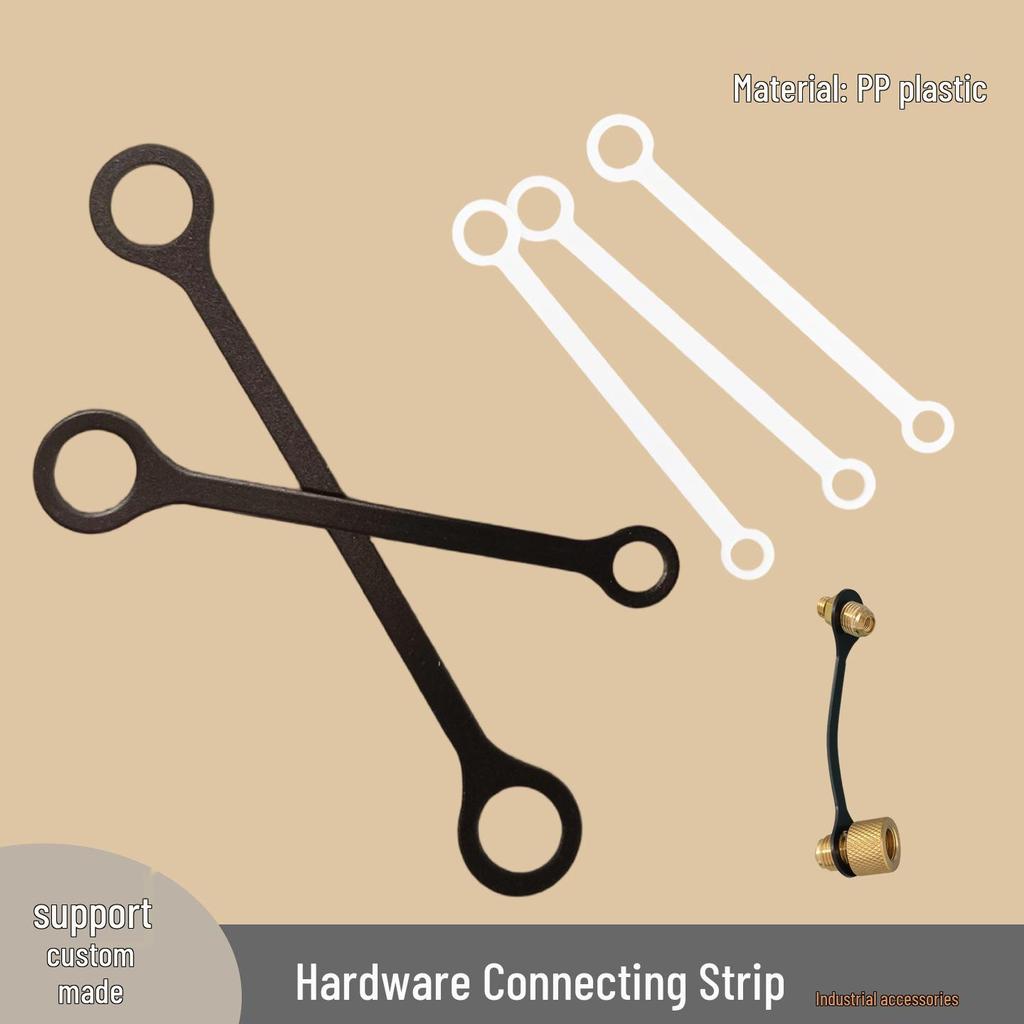 Black Plastic Connector Strip with Cap Buckle and Connecting Rope