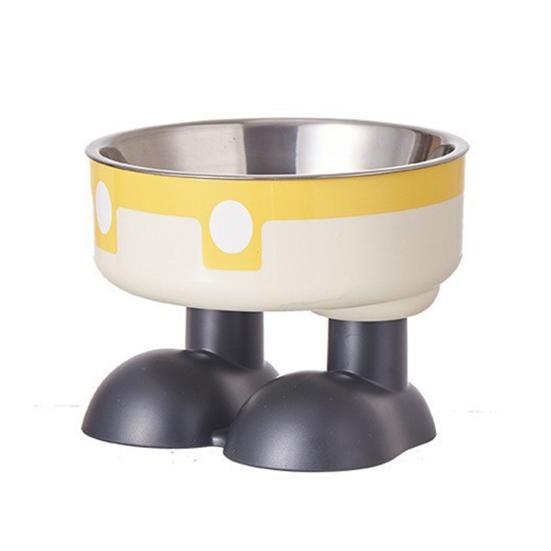Elevated Pet Bowl Stainless Steel Raised Dog Bowl Reduces Discomfort Cute Cat Bowl with Stable Non-Slip Base for Food Water