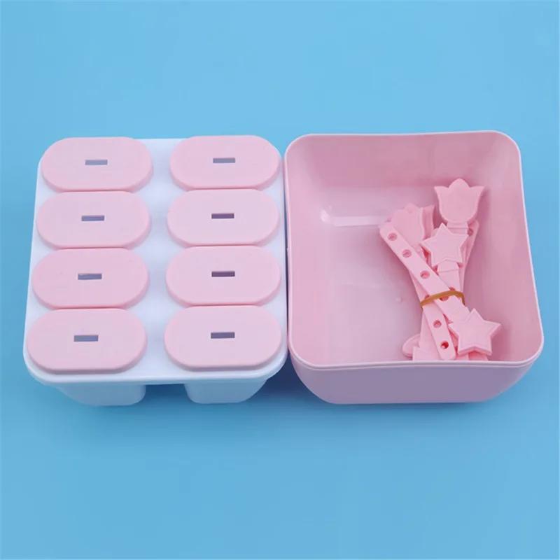 Popsicle Molds 6/8 Grid Ice Pop Molds Food Grade Silicone Ice Cream Mold DIY Homemade Reusable Easy Release Ice Pop Make