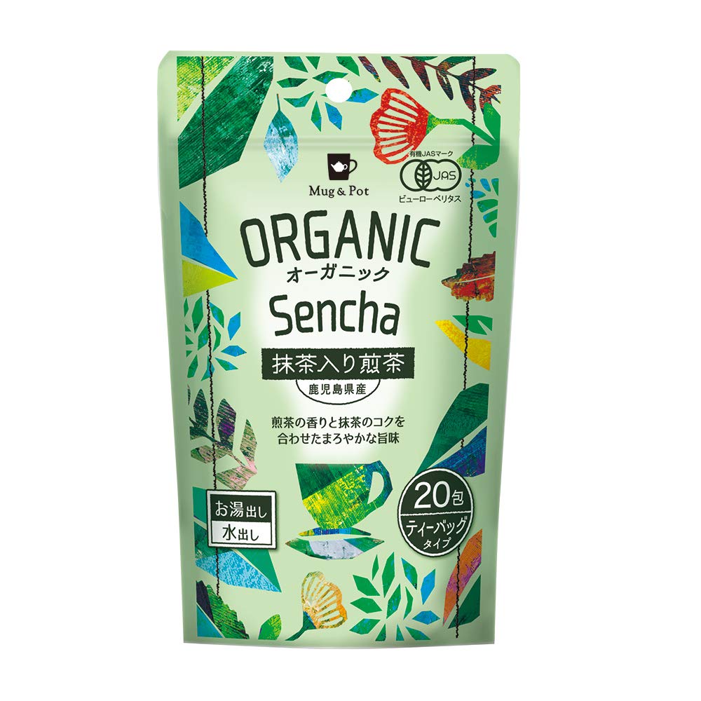 Organic Sencha Green Tea x 20 tea Mug&Pot Matcha-infused (2g bags)