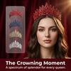 Large Size Baroque Crystal Wedding Crown Luxury Pageant Crown Queen Princess Headband  Bridal Party