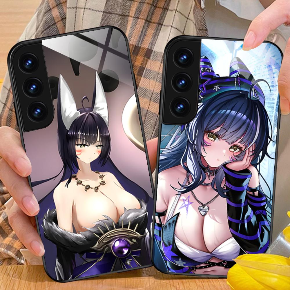 Azur Lane Musashi Glass Mobile Phone Case for Samsung Galaxy S26 S25 S24 S23 S22 S21 S20 Note20 Plus FE Ultra Colorful Cover
