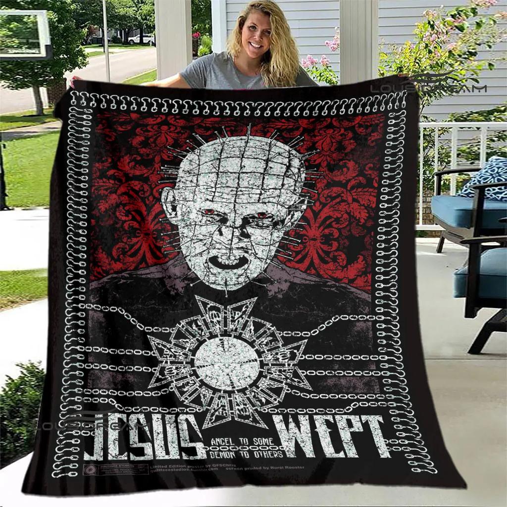 Hellraiser Horrorfilm bedruckte Decke Kinder warm schön Flanell weich und bequem Heim Reise Decke Geburtstagsgeschenk