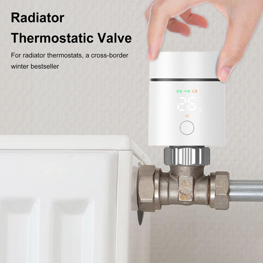 For ZigBee Smart Radiator Actuator Valve Supports App Remote Control Thermostat Radiator Actuator Support for Alexa/Google Home