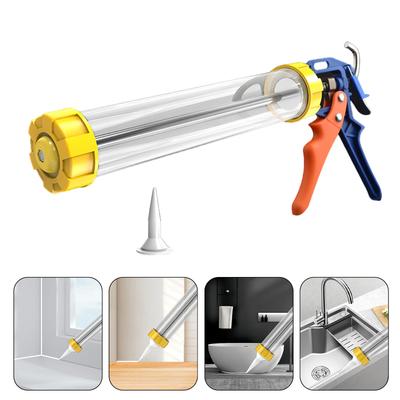 Pistola per silicone senza gocciolamento, con grilletto Gator, impugnatura ergonomica e serbatoio trasparente per la casa