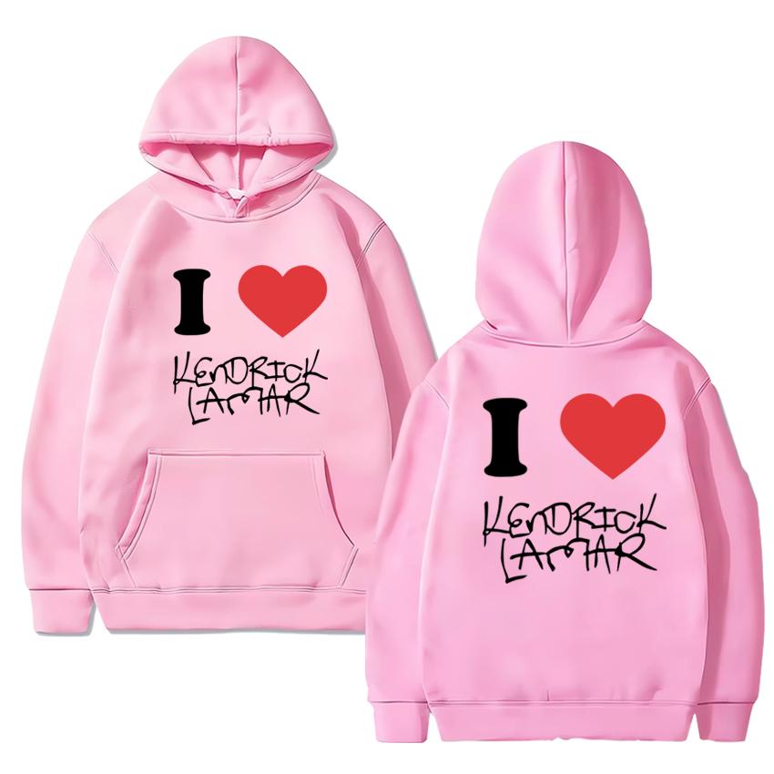 Fashion I Love Kendrick Lamar Tour 2025 Double Sided Printed Hoodies Men Women Hip Hop Pullover Unisex Fleece Casual Sweatshirt