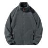 Winter Fleece Jacket Men Casual Solid Color Warm Coat Fluffy Coral Velvet Jacket Harajuku Beige Green