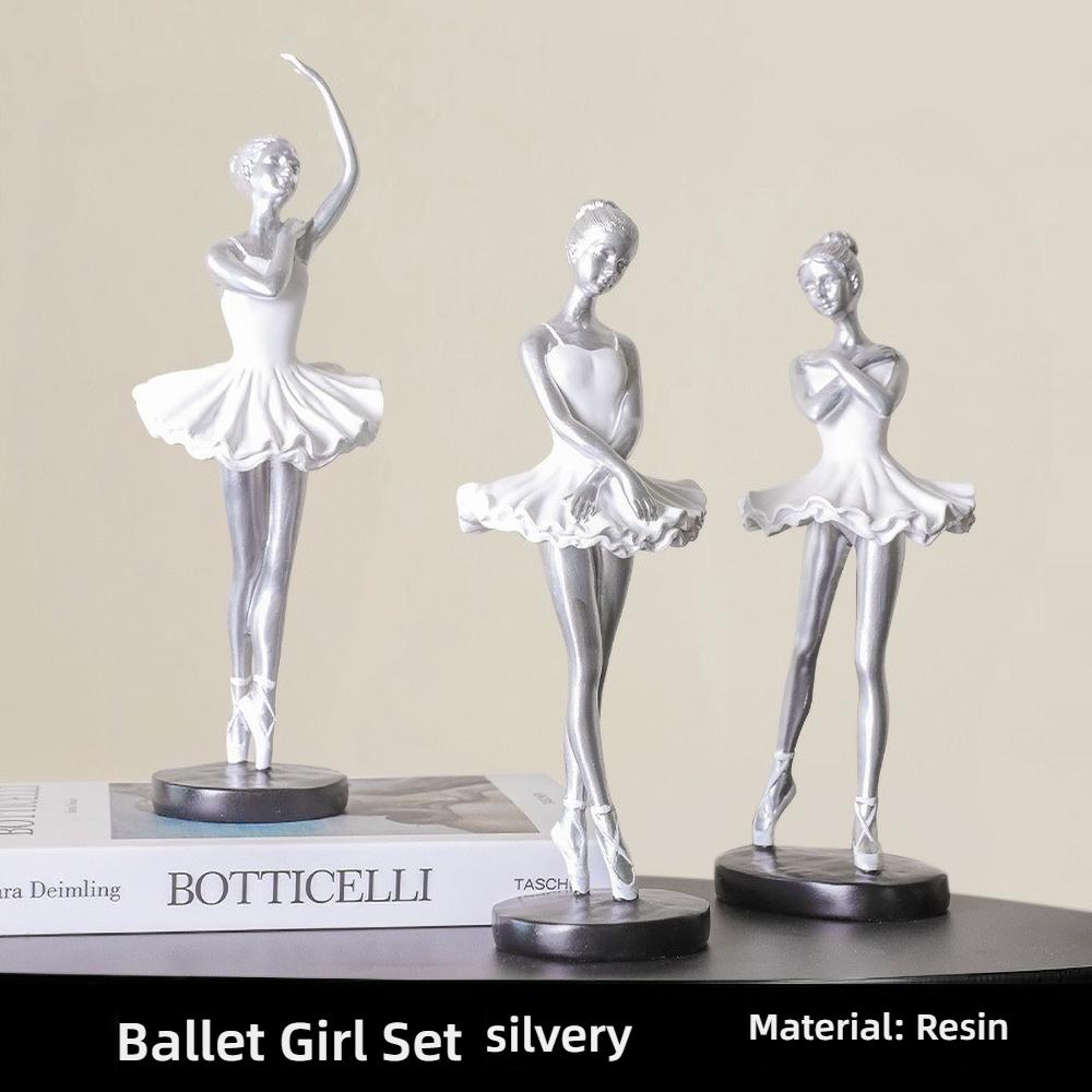 Ballet Girl Resin Statue - Cute Dancer Figurine for Children's Room Decor, Birthday Gift, Ballet Lover Collectible Art