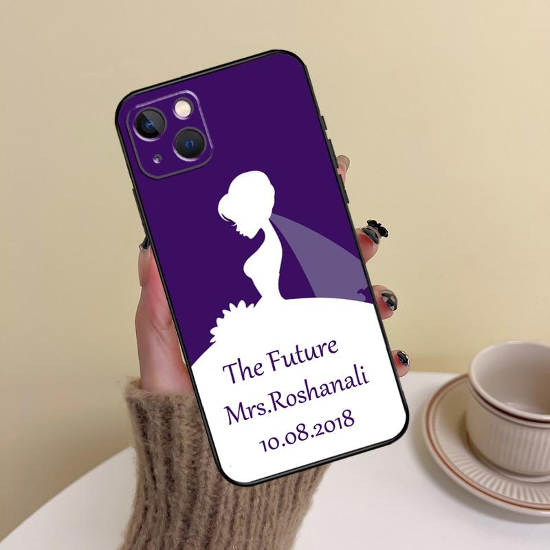 Personalised Wedding Mrs To Be Bride Phone Case For iPhone 15 14 13 12 11 16 Pro Max Mini X XS XR Max 7 8 Cover Funda