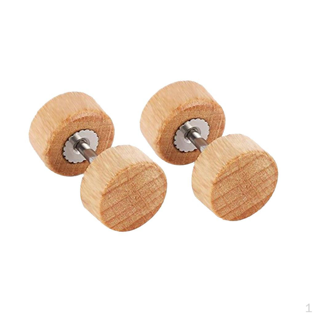 Деревянные серьги-гвоздики Заглушки Винт Natural