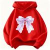 Harajuku Blue Bow Heart Funny Hoodie Kids Children's Sweatshirt Hoody for Boys Girls Casual Hoodies Hip Hop Clothes