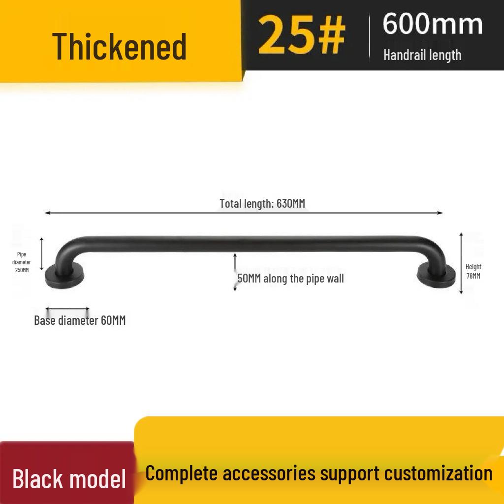 Rostfritt Stål Halkfritt Badrumssäkerhetsräcke för Rörelsehindrade & Äldre
