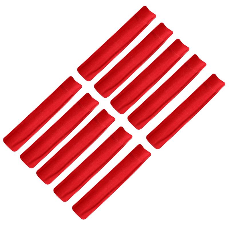 

10 шт. бархатный чехол для перьевой ручки, чехол для одного карандаша, ретро-чехол для ручки красный