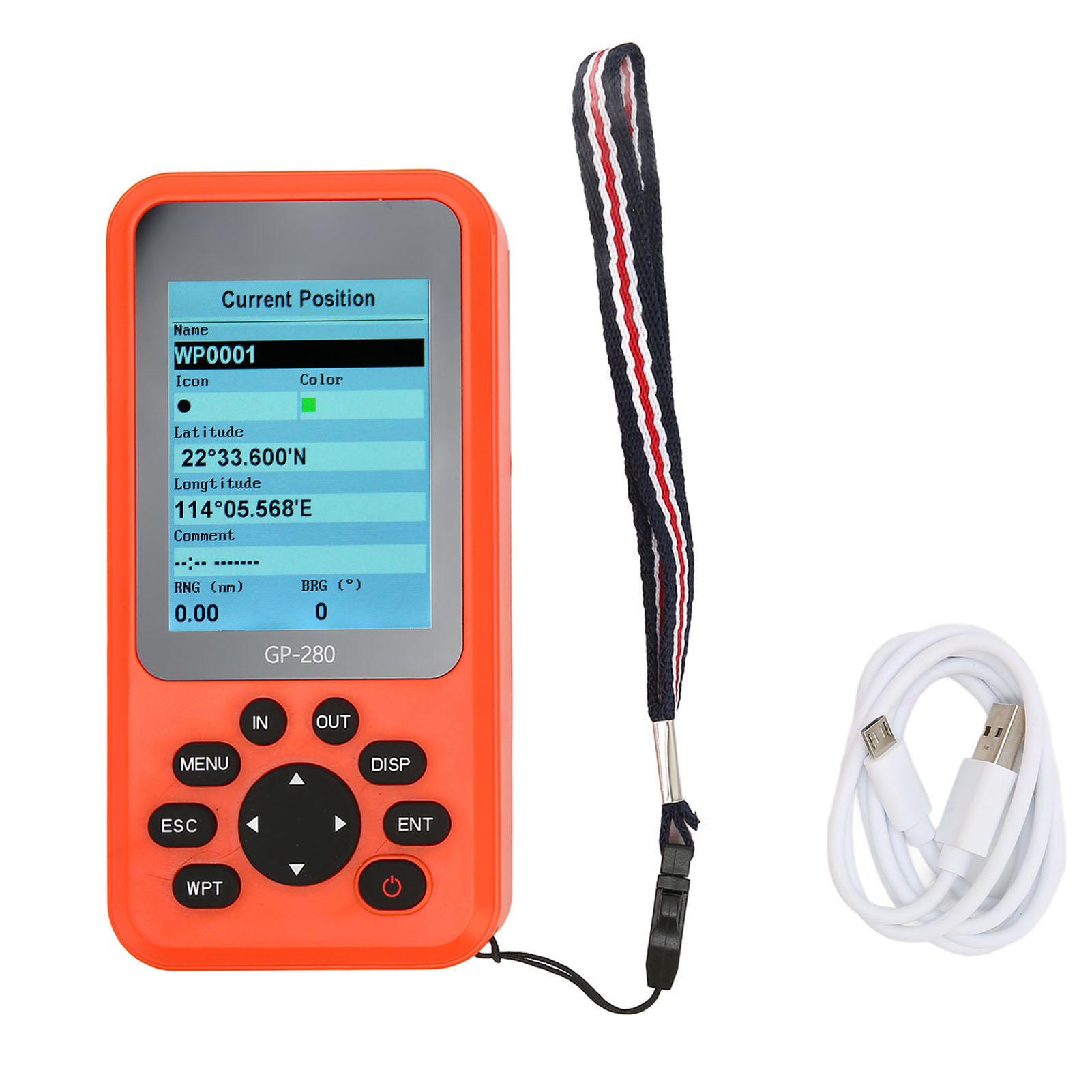 

2.6in Color Display GPS Navigator Outdoor Handheld GPS Car Navigator for Vehicle Marine Orange помаранчевий
