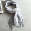 Lightweight Pure Linen Scarf Sun Protection Shawl Wrap Pure Neck Scarf  Daily Wear