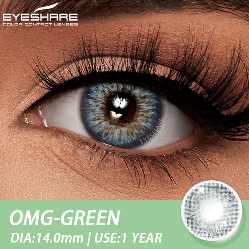 EYESHARE New Natural Color Contact Lenses Pink and Brown Contact Lenses Fashionable Purple-Grey Eye Contact Lenses Color Contact Lenses of the Year