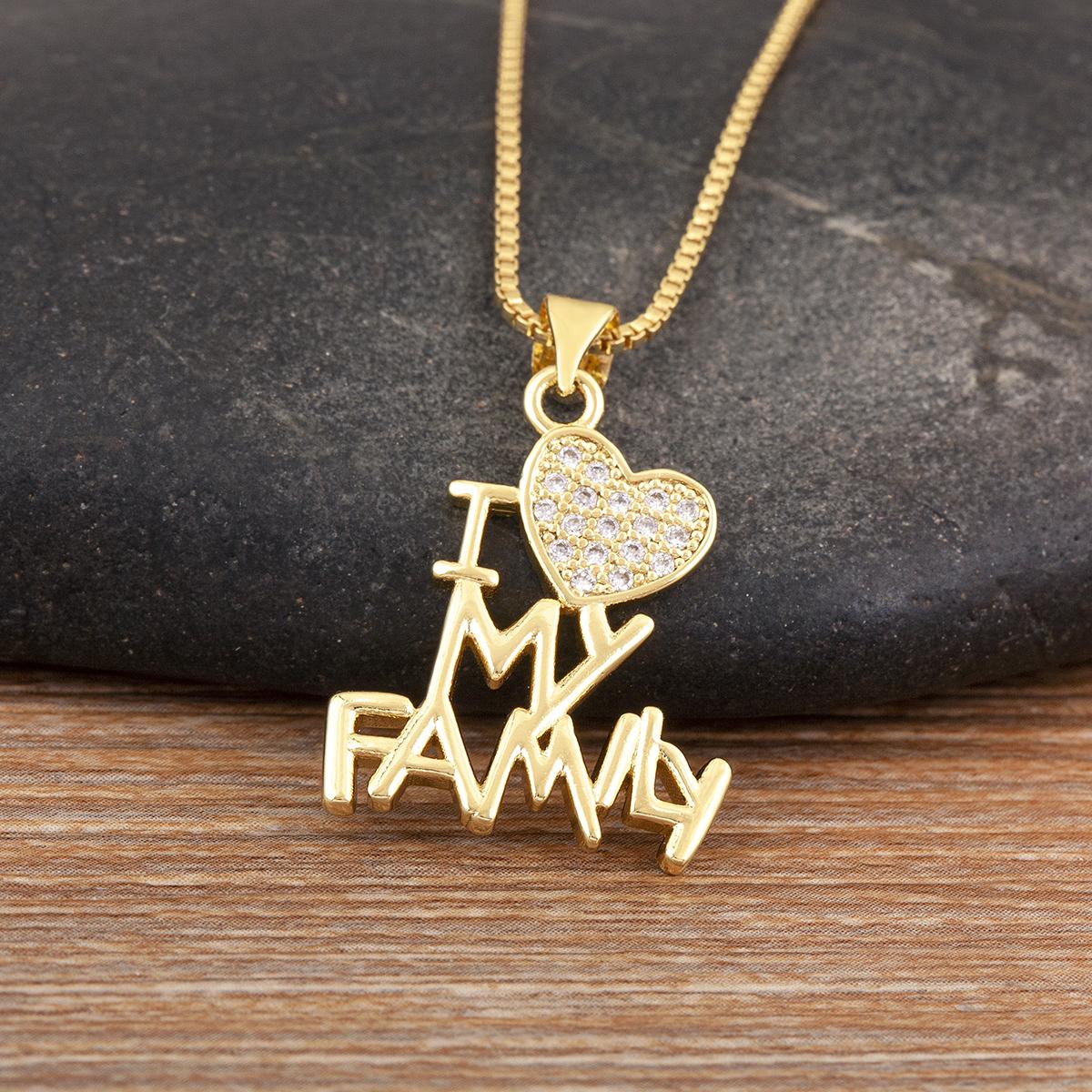 

Nidin High Quality Cross/Heart Mama Letter Sparkling Zircon Pendant Necklace For Women Female Irregular Geometric Jewelry Gifts