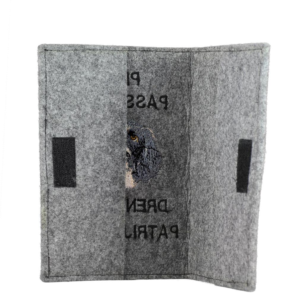 Drentse Patrijshond, Drentsche Patrijshond - Dog passport case, document case, gift for the traveller from the Art-Dog brand