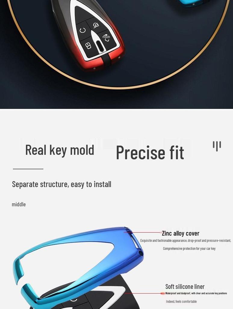 Key Shell Buckle: Fits Changan CS75PLUS, Yidong, CS35, CS55plus, UNI-T Full Package Metal