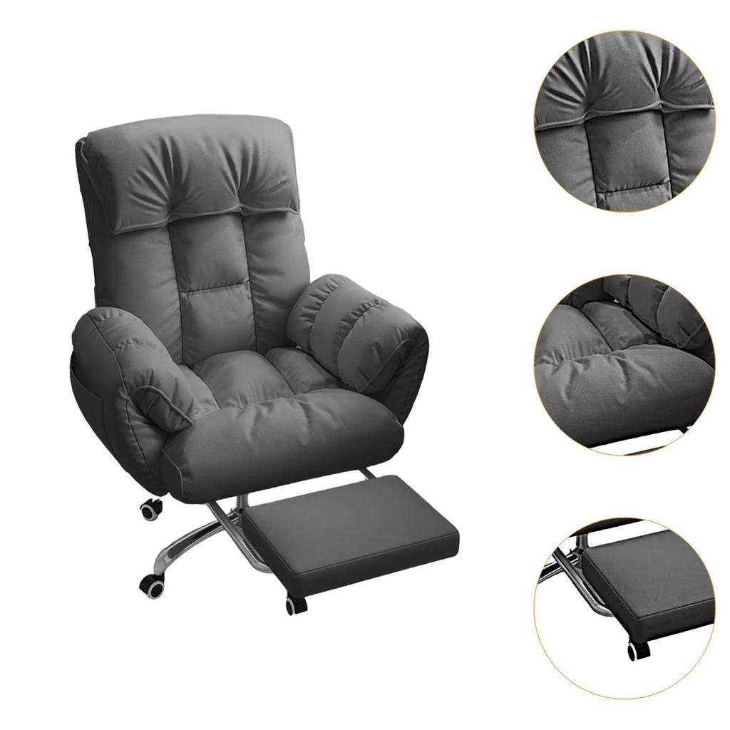 Lazy Computer Chair Office Chair Rotatable Retractable Footrest Desk Chair