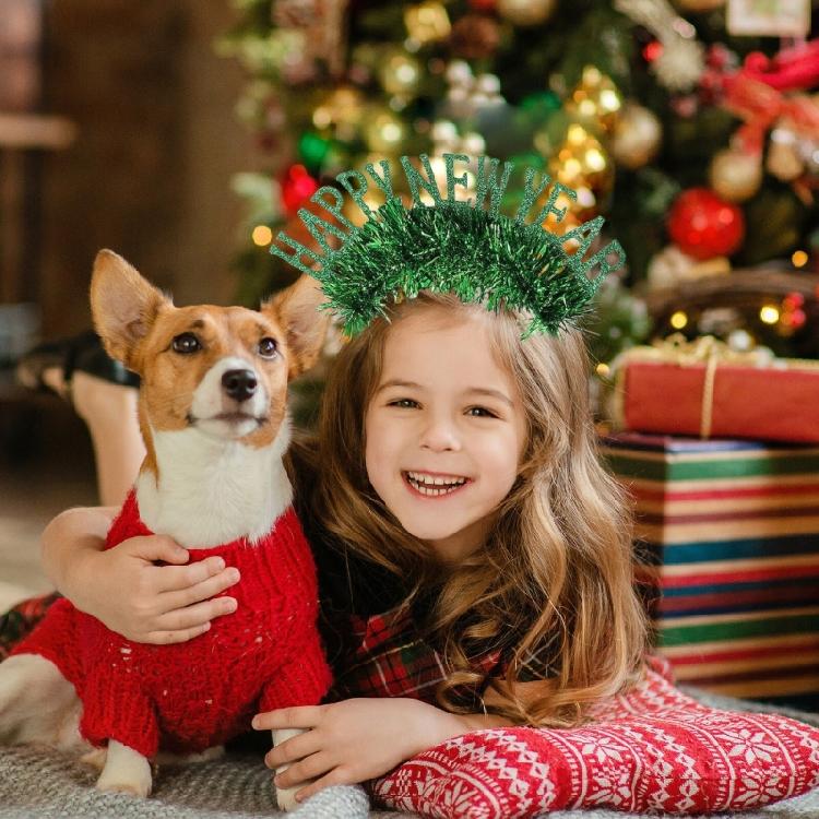 New Year Eve Party Headband for Adult Children Sequined Hairhoop Christmas Party Headdress New Year Festival Hairband