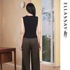 ELLASSAY Simple Pleated Wide-Leg Pants