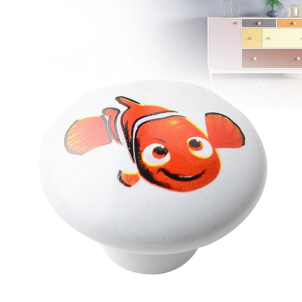 Cartoon Design Ceramic Drawer Knobs Nursery Room Cabinet Dresser Drawer Knobs Suitable for Closet Drawer Door