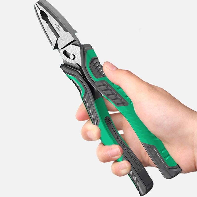 Multipurpose Steel Pliers 8.5Inch Eccentric Wire Cutter Hand Tool for Household Repairs and Industrial Applications