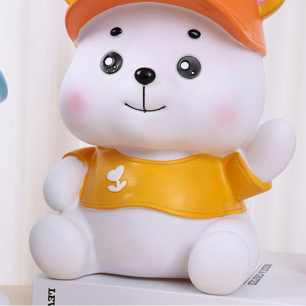 Cartoon Litter Bear Saving Jar Drop-resistant Desktop Bear Ornament Bear Piggy Bank  Birthday Toy