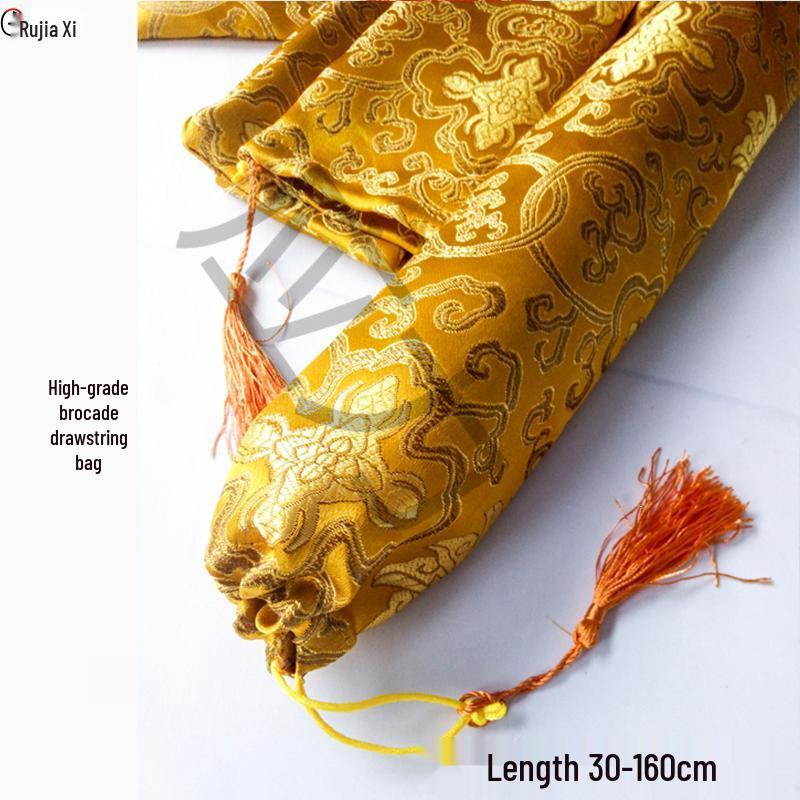 Silk Brocade Scroll Storage Bag with Tassel for Calligraphy & Painting (30-110cm)