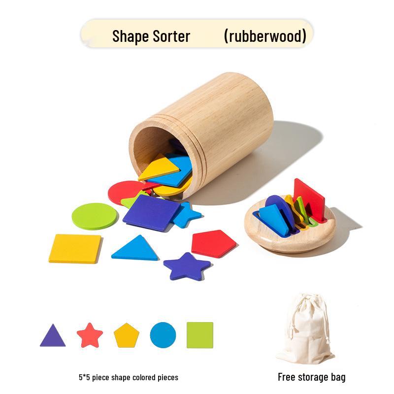 Montessori Wooden Color Sorting Bin for Hand-Eye Coordination