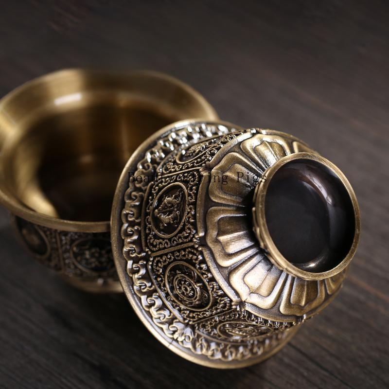 1pc Metal Water Supply Cup Ornament Household Sacrificial Supplies The Cup Offered for Worship Buddha Hall Decoration Metal Cup