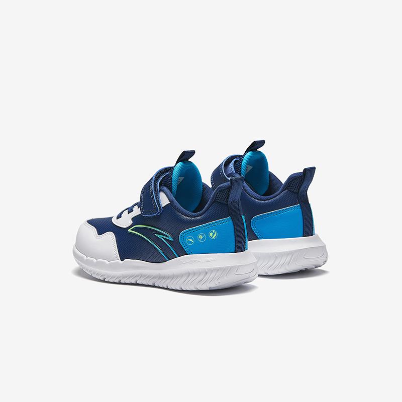 Anta Kids Vitality Comfortable Versatile Lightweight Shock Absorbing Low Top Running Shoes Kids Running Shoes White Blue A12439968-6
