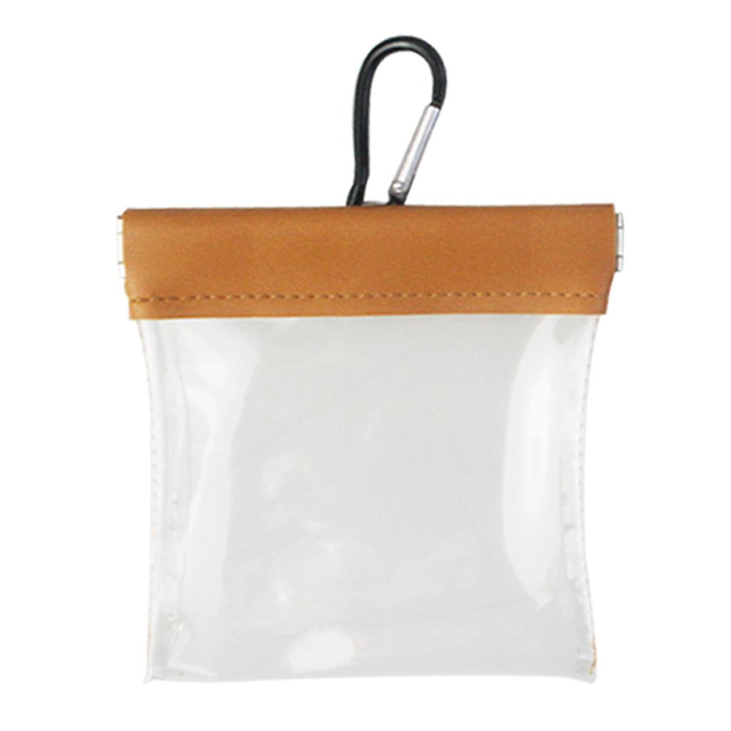 Clear Golf Tee Storage Bag With Clip Portable Golf Tees Pouch Waist Bag Light Weight Golf Tee Holder Pouch Enduring