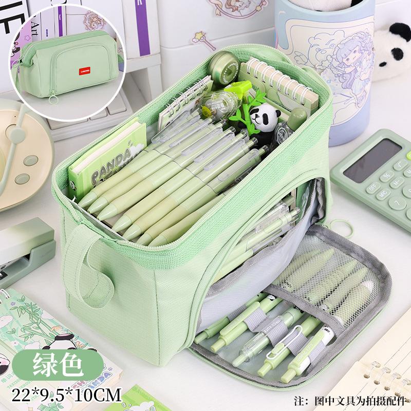 

Cross Border New Product Steel Wire Large Capacity Multi-layer Pencil Case Junior High School Students Multifunctional Elementary Dirt Resistant