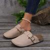 Cork Footbed Clogs For Women  Fashion Leather Comfort Potato Shoes With Arch Support Indoor Outdoor Beach Slippers