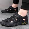 Vintage Klassische Herren Sandalen Sommer Echtes Leder Sandalen Männer Outdoor Casual Leichte Sandale Mode Männer Sneakers Weich