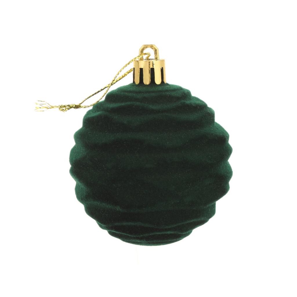 Christmas Party Decorations Flocking Hanging Balls Holiday Shopping Mall Window Christmas Tree Decoration Painted Ball Pendants