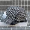 Elegant Retro Thousand Birds Plaid Face Small Octagonal Hat Literary Painter Hat Short Brim Casual Duck Tongue Newsboy Hat