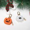 Halloween-themed Bag Charms New Pumpkin Keychains Fashion Spiderweb-shaped Coin Purses Exquisite Hardware Buckles Holiday Gifts