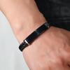 Meier Beautiful jewelry braided stainless steel men bracelet casual glossy leather bracelet bracelet