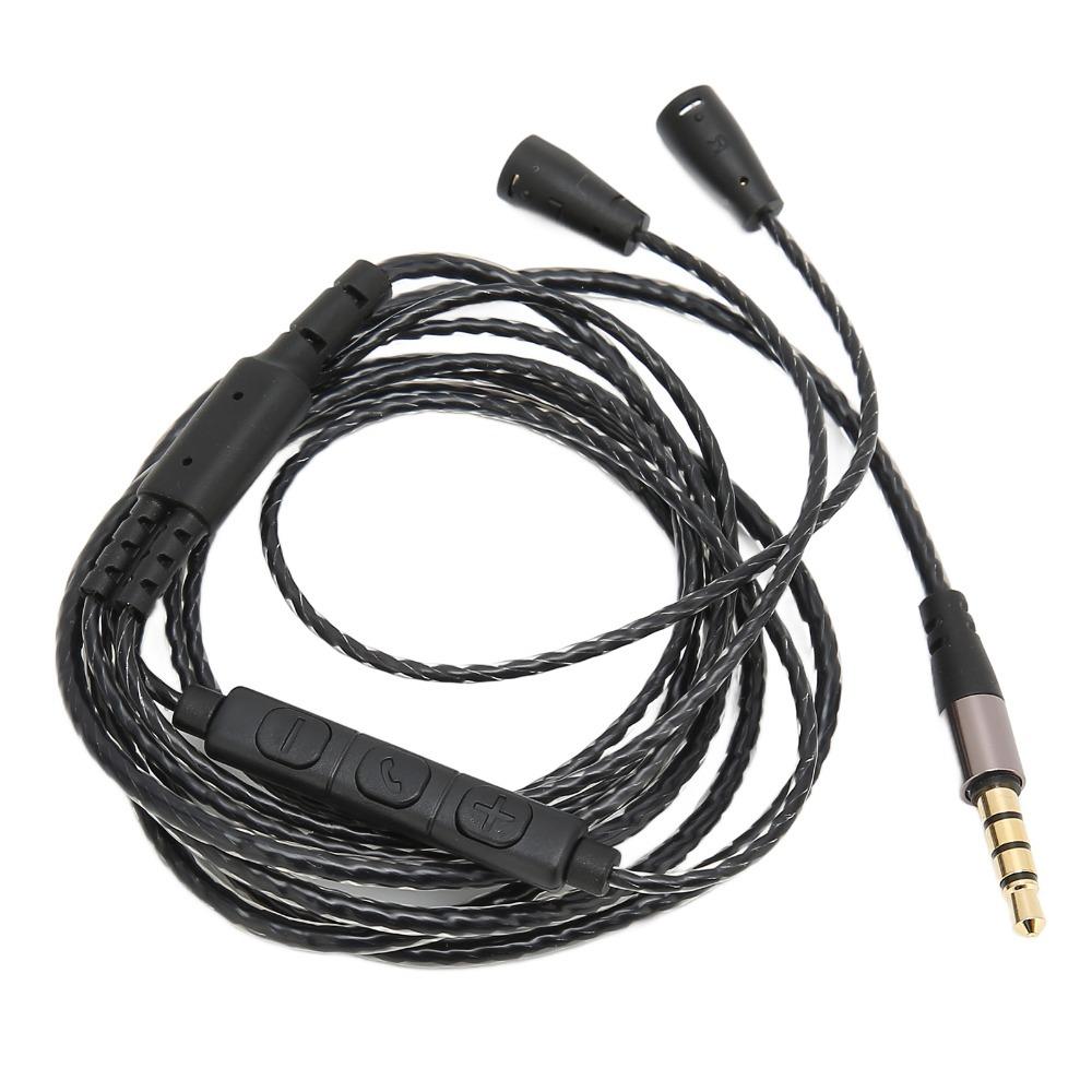 3.5mm Plug Braided Wire Headphone Replacement Cable for IE 8 IE 80 for Laptops