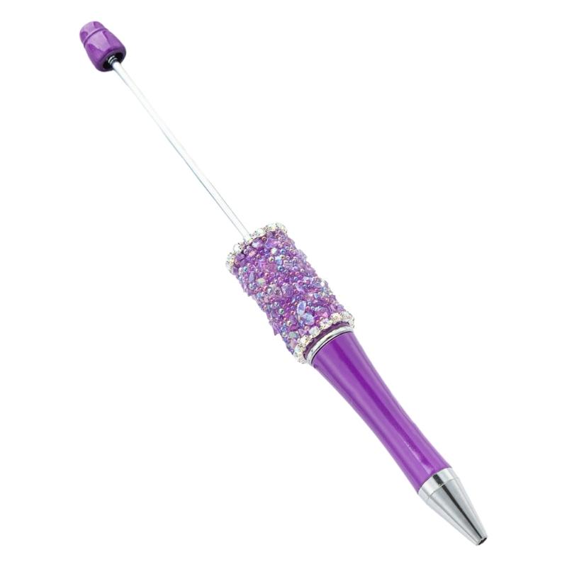Beadable Ballpoint Pen Rhinestones Ballpoint Pen Funny Writing Pen for Boy Girl Kid Class Reward Birthday Party Favor