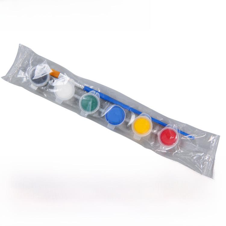 12-Color Acrylic Paint Set for Kids - Student Art & Craft Kit with Paint Strips for Plaster Dolls