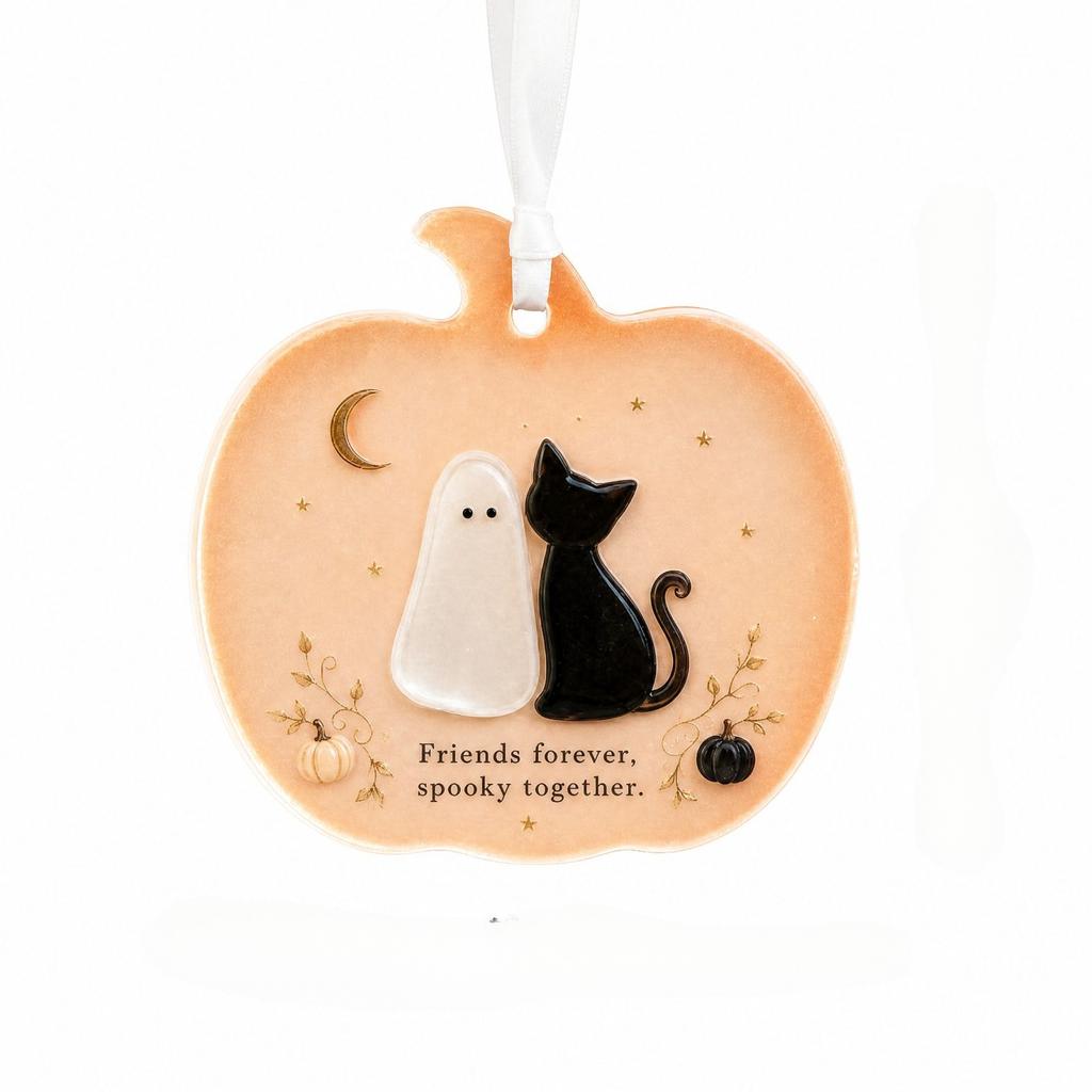 Halloween Cute Acrylic Pumpkin Hanging Ornament Gift for Sisters and